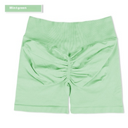 High-Rise Ruched Biker Shorts