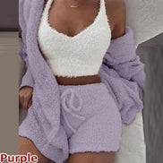 3-Piece Women's Plush Loungewear Set