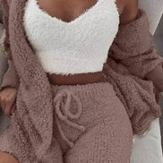 3-Piece Women's Plush Loungewear Set