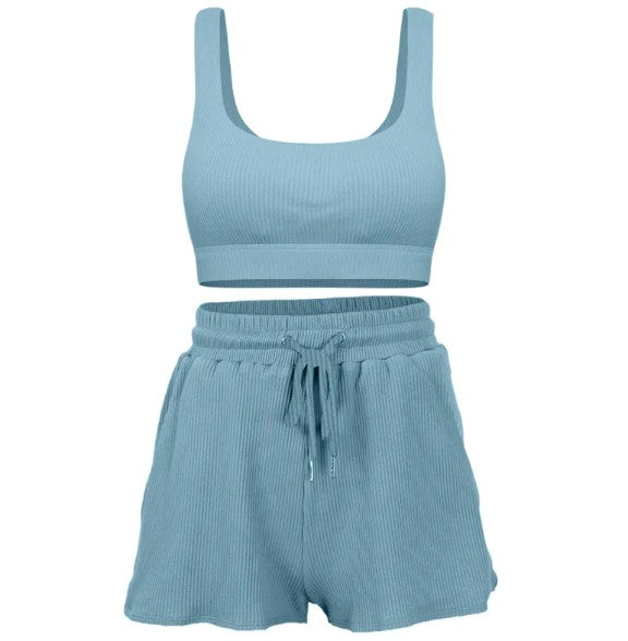 Two-Piece Yoga Set — Top & Shorts