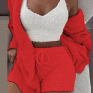 3-Piece Women's Plush Loungewear Set