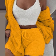 3-Piece Women's Plush Loungewear Set