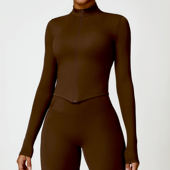 Fitted Long-Sleeve Yoga Top