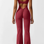 Seamless Hollow Yoga Bodysuit - Women's Casual Activewear