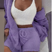 3-Piece Women's Plush Loungewear Set