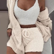 3-Piece Women's Plush Loungewear Set