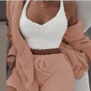 3-Piece Women's Plush Loungewear Set