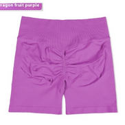 High-Rise Ruched Biker Shorts