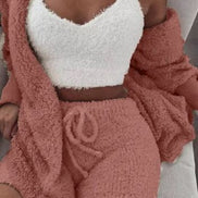 3-Piece Women's Plush Loungewear Set