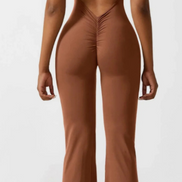 Seamless Hollow Yoga Bodysuit - Women's Casual Activewear